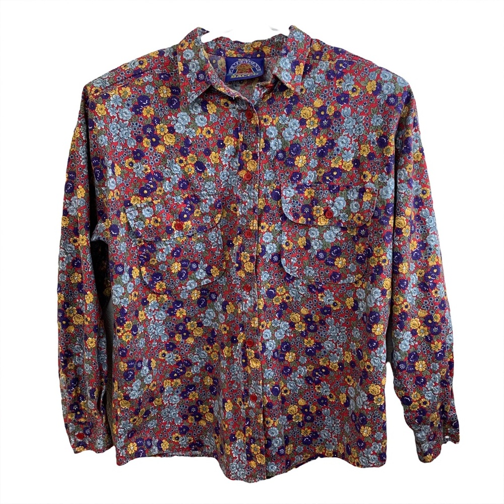 Best American Clothing Co. Long Sleeve Button Down Floral Shirt Size Med…